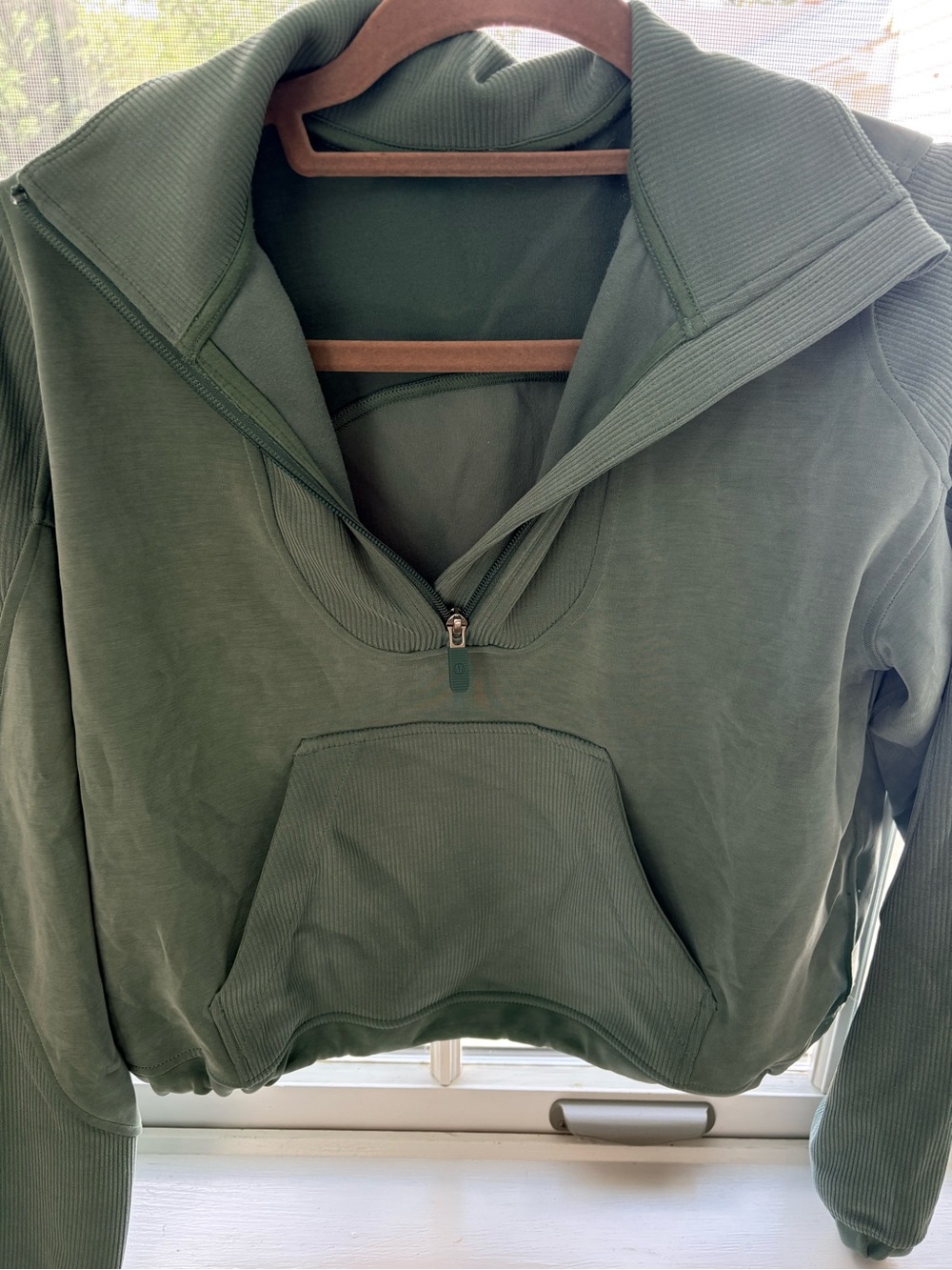 lululemon athletica Olive Green Half-Zip Pullover